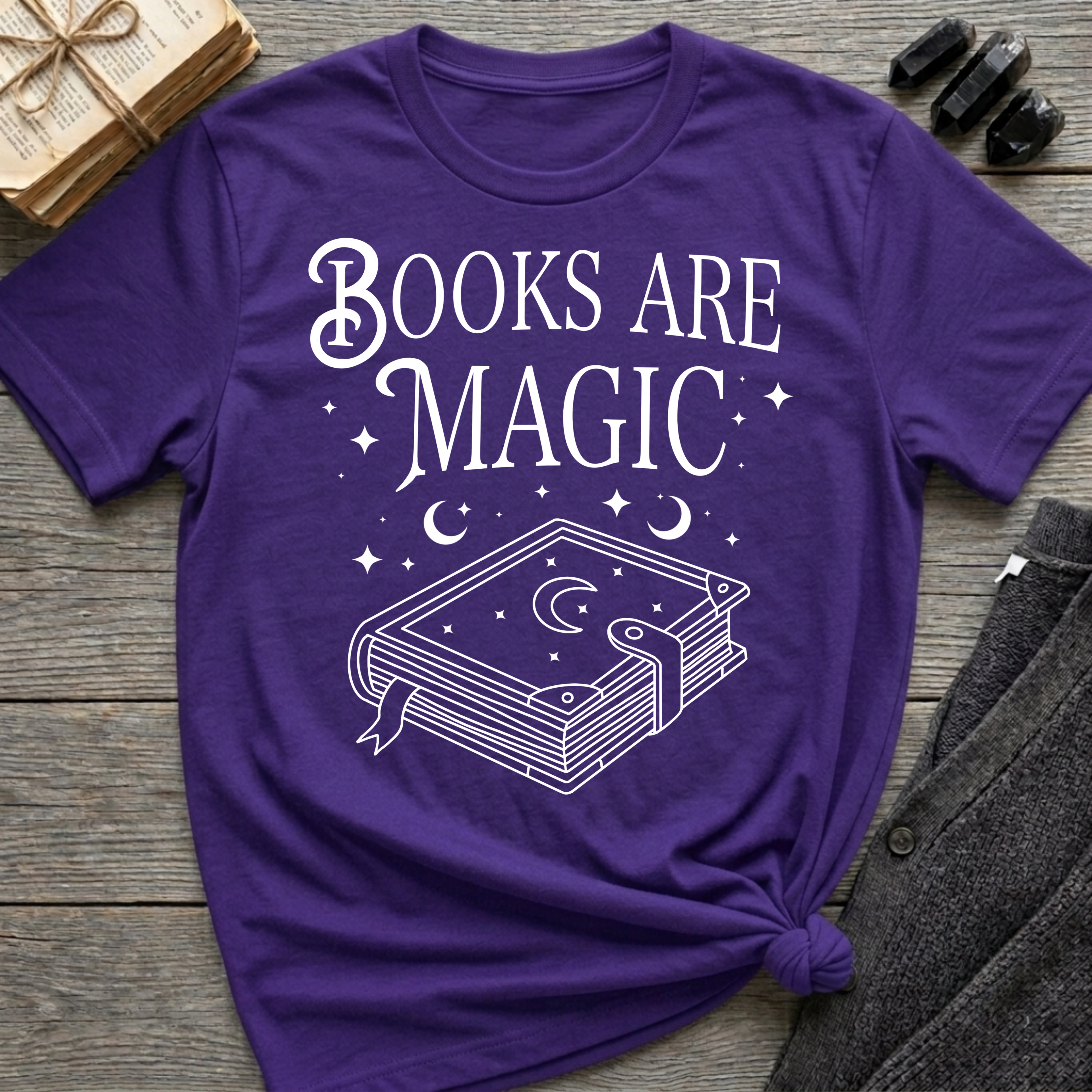 Books Are Magic - Typography T-Shirt