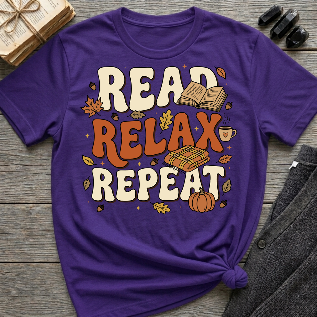 Read, Relax, Repeat - Graphic T-Shirt