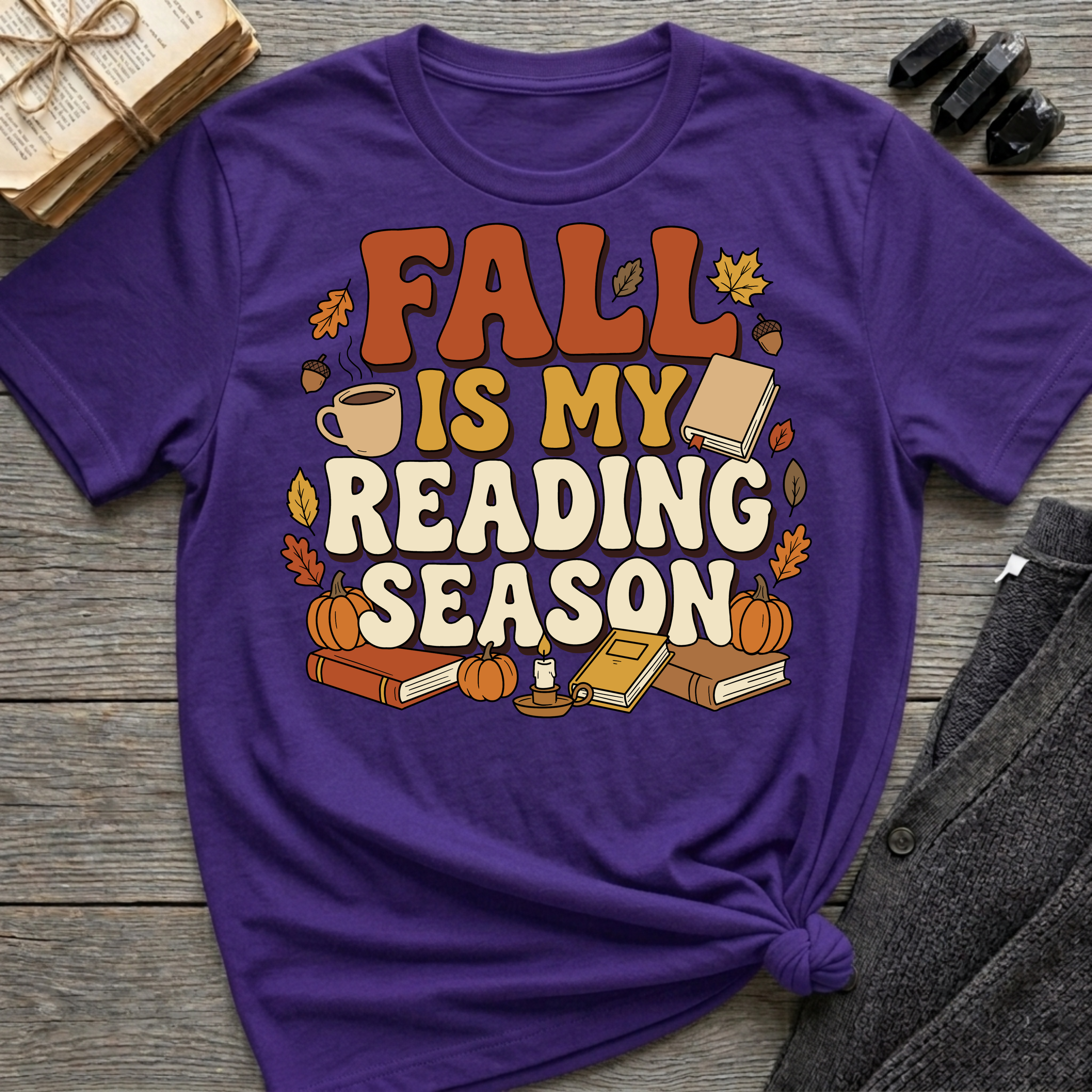 Fall Is My Reading Season - Graphic T-Shirt