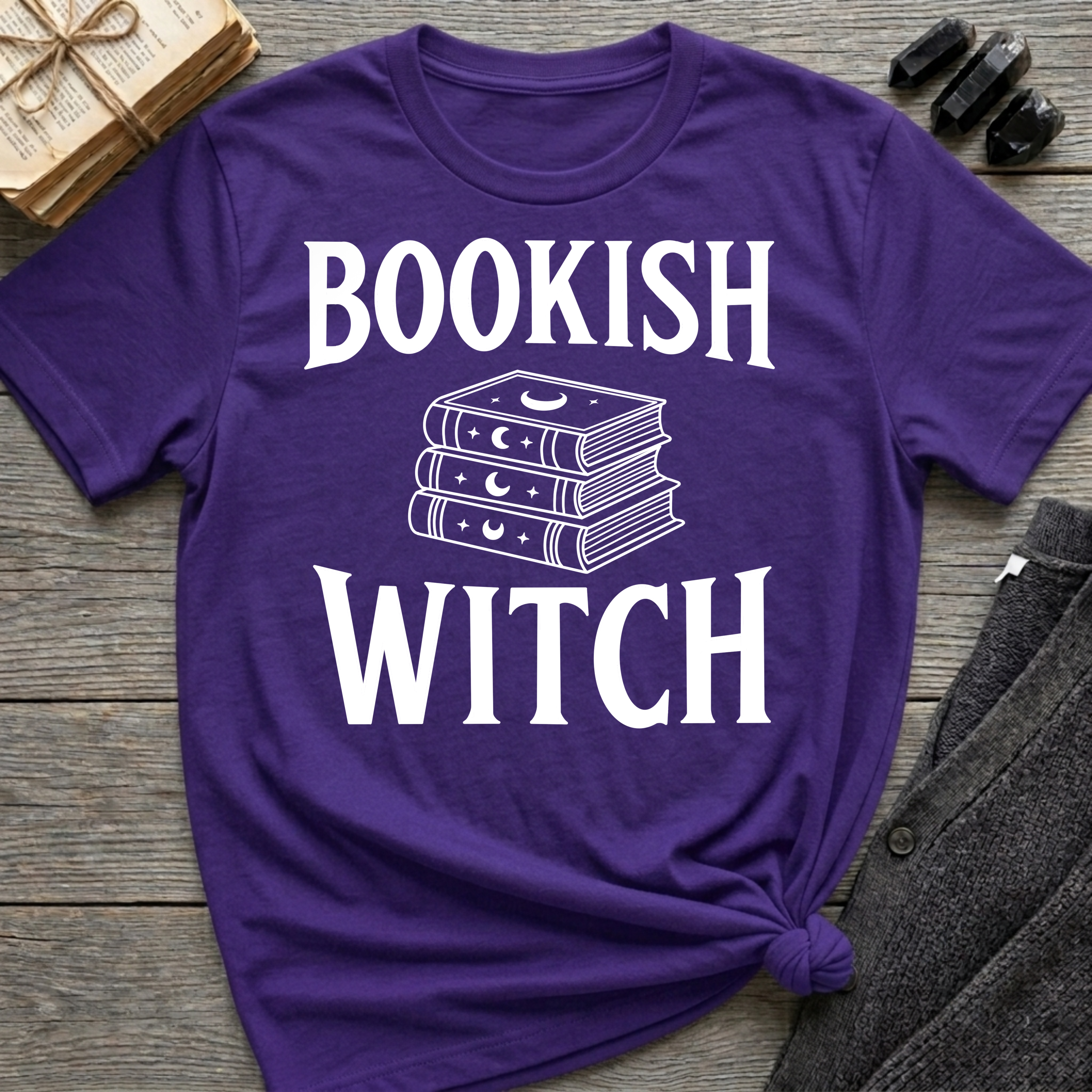 Bookish Witch - Typography T-Shirt