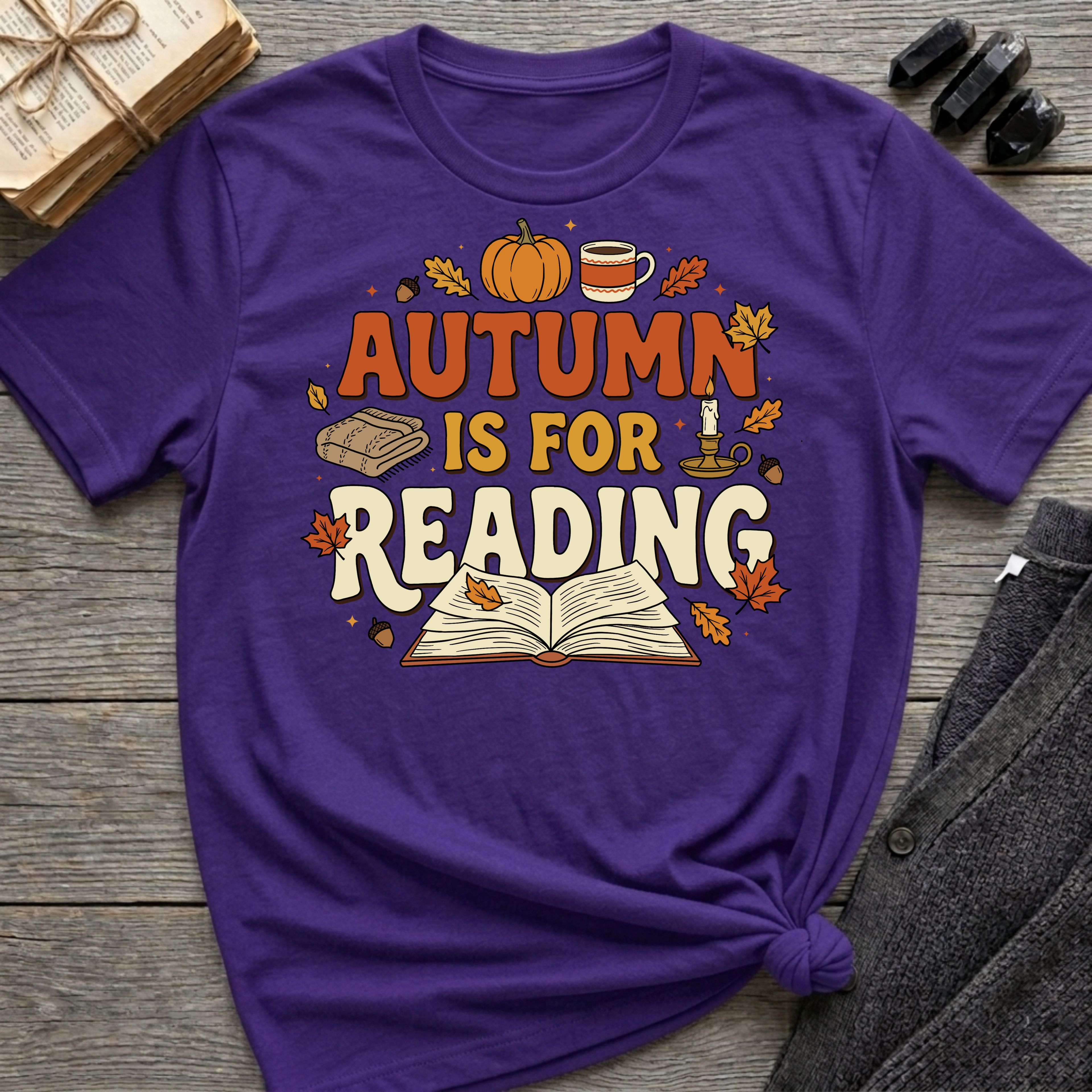 Autumn Is For Reading - Graphic T-Shirt