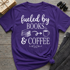 Fueled by Books & Coffee - Typography T-Shirt