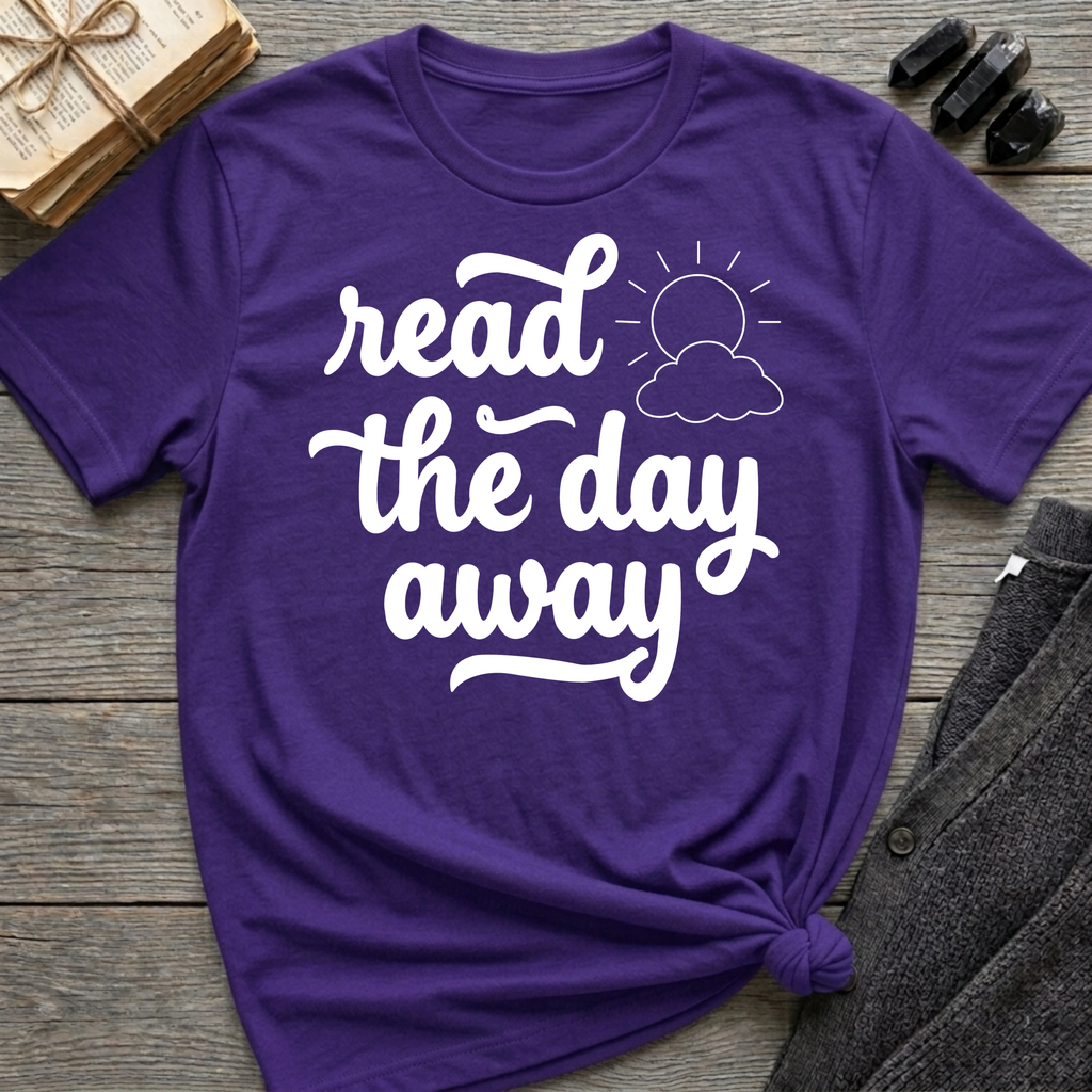 Read the Day Away - Typography T-Shirt