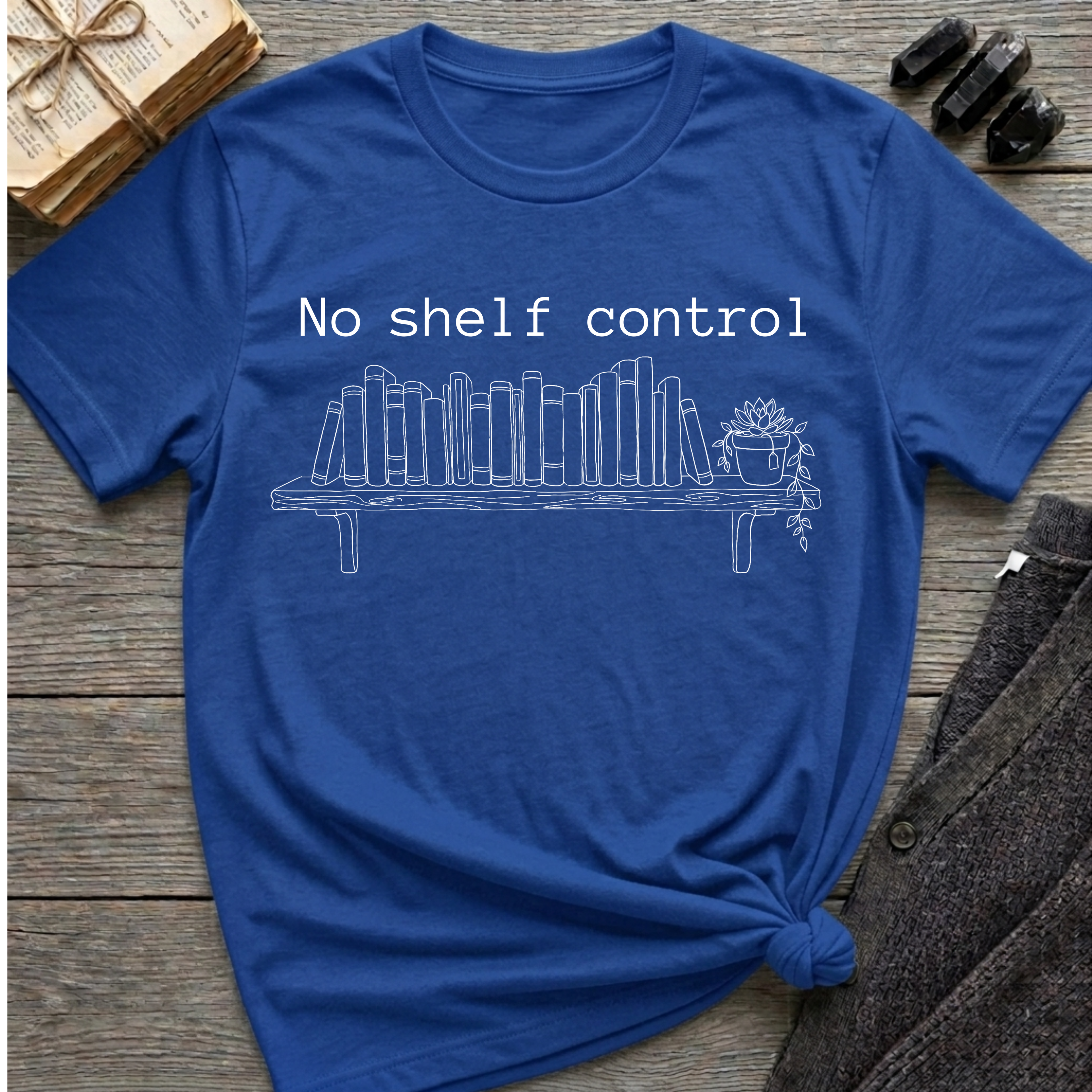 No shelf control - Book shelf with plant T-Shirt