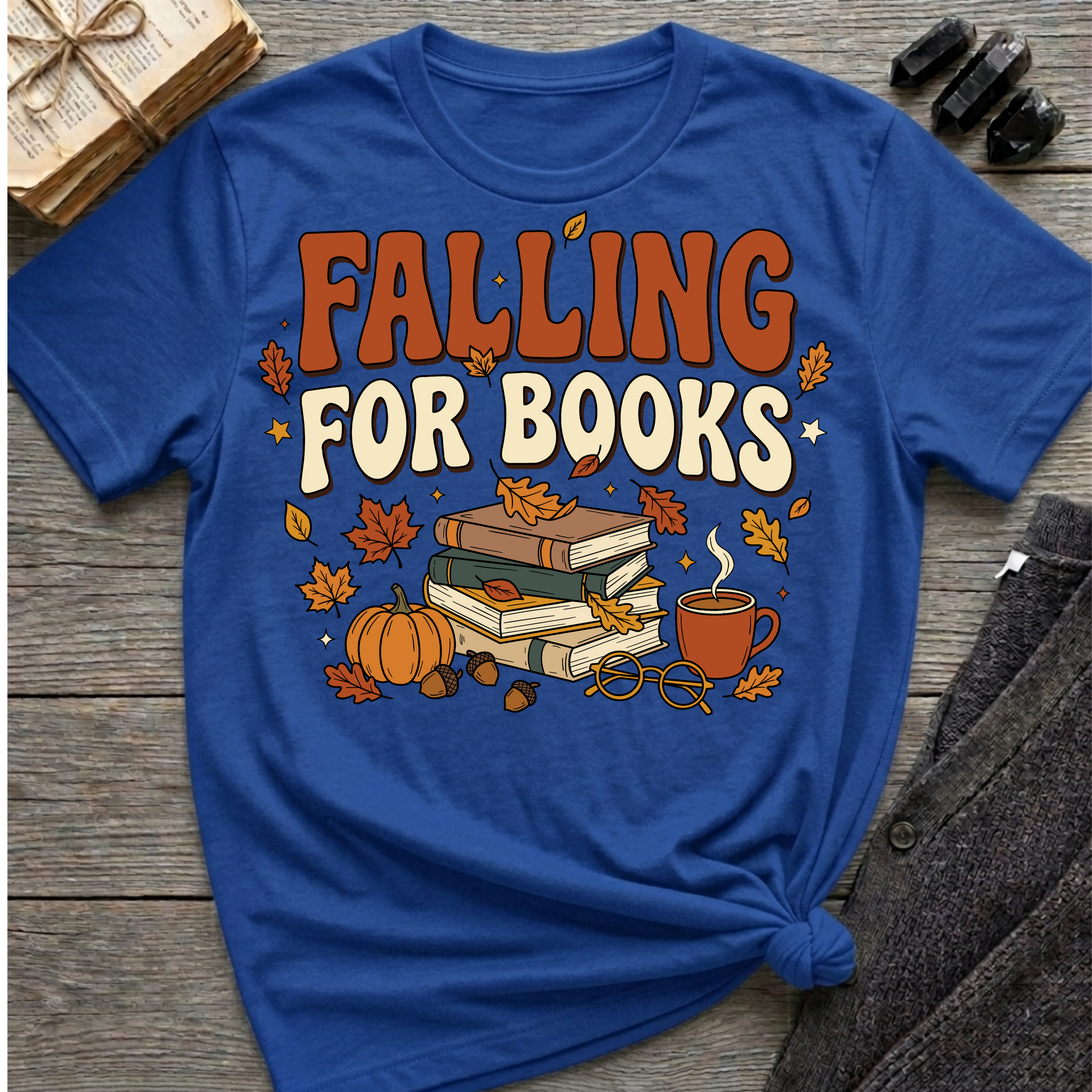 Falling for Books - Graphic T-Shirt