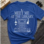 Meet me at the library - Typography T-Shirt