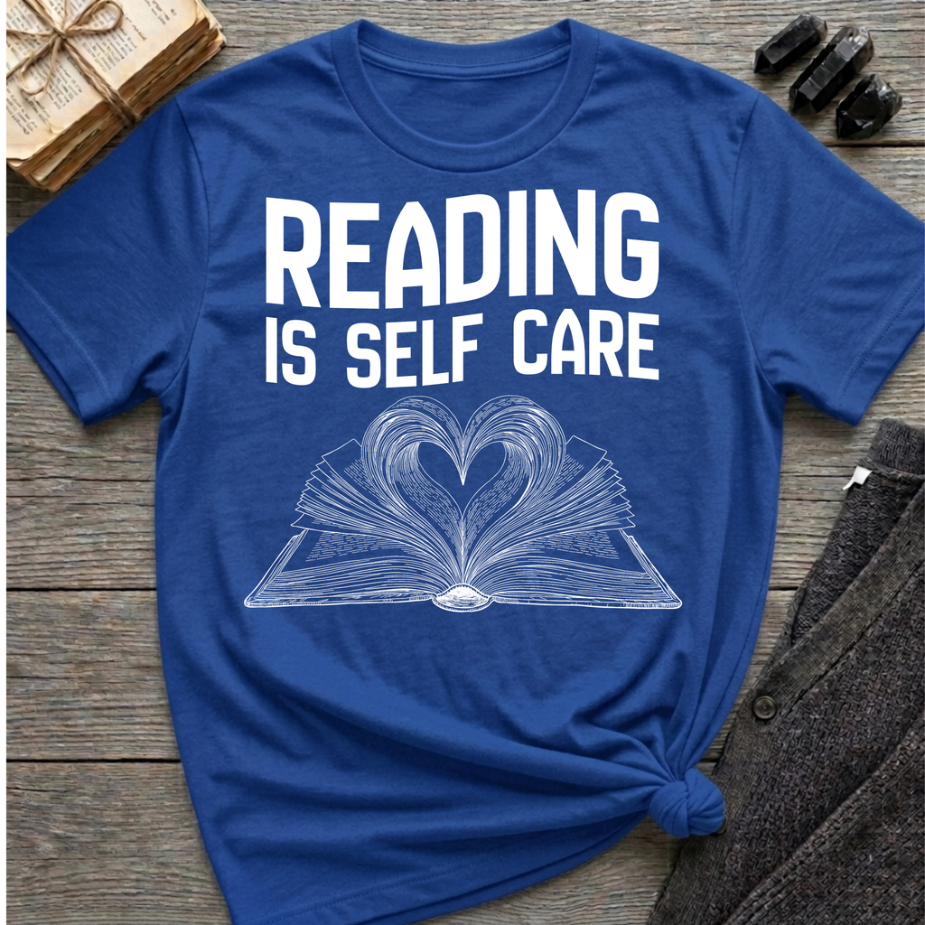 Reading is self care - Heart Book T-Shirt