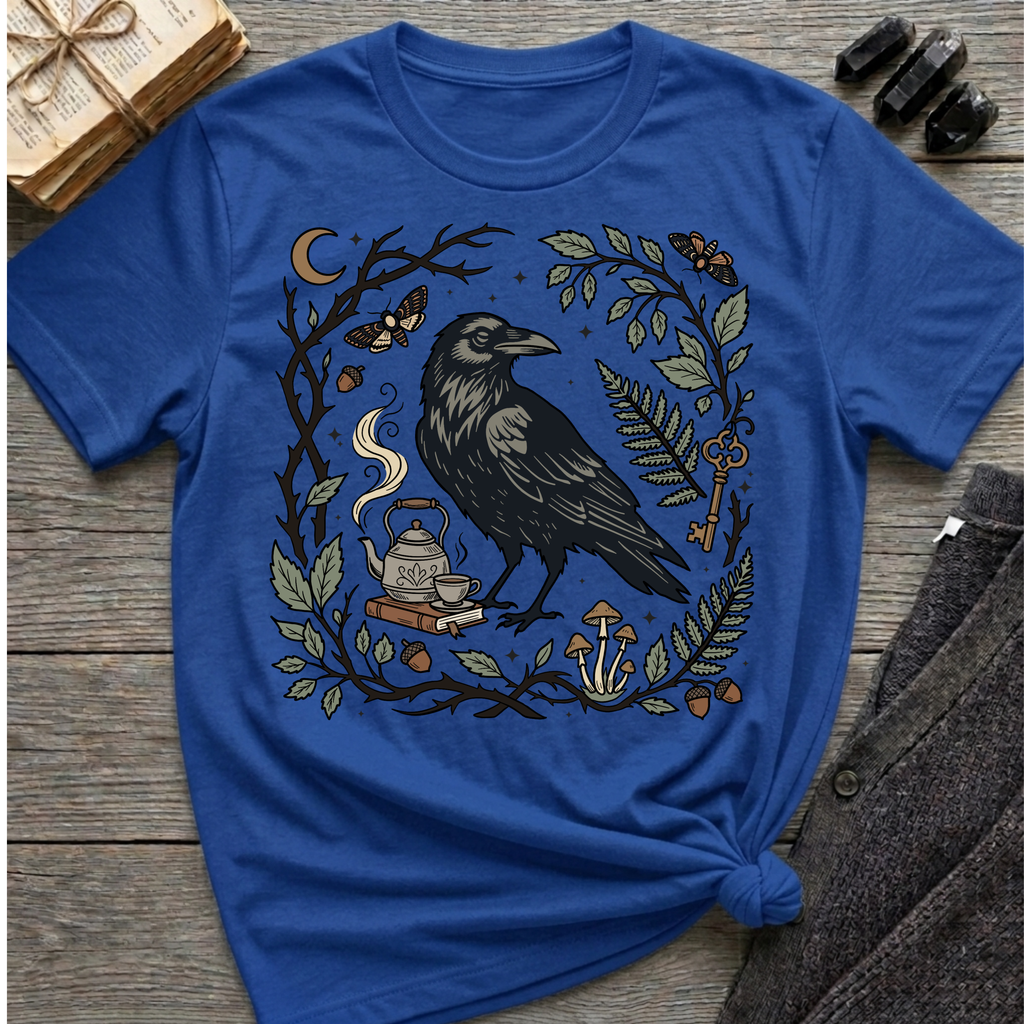 Raven, Tea & Nature - Graphic T-Shirt