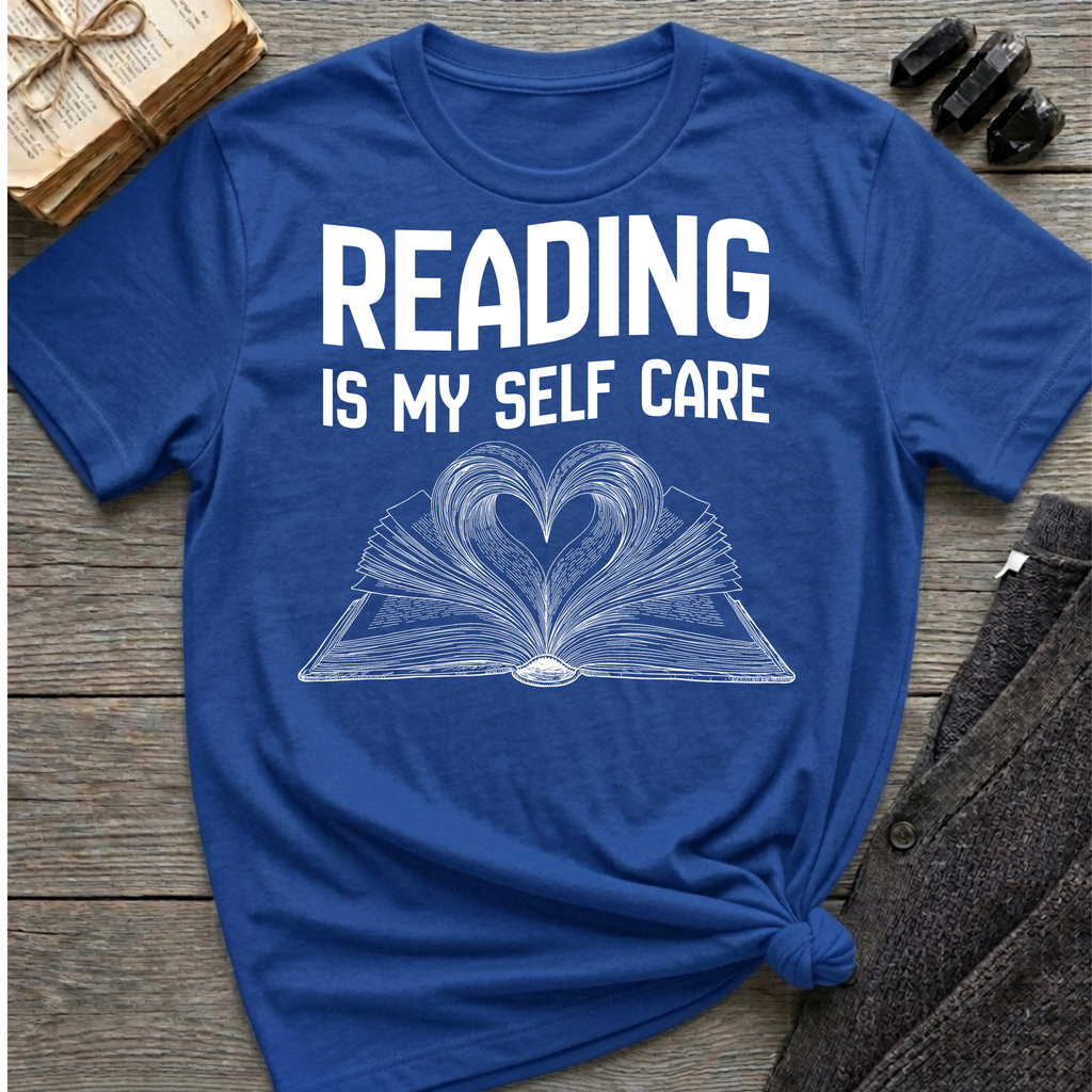 Reading is my self care - Heart Book T-Shirt