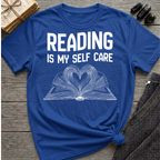 Reading is my self care - Heart Book T-Shirt