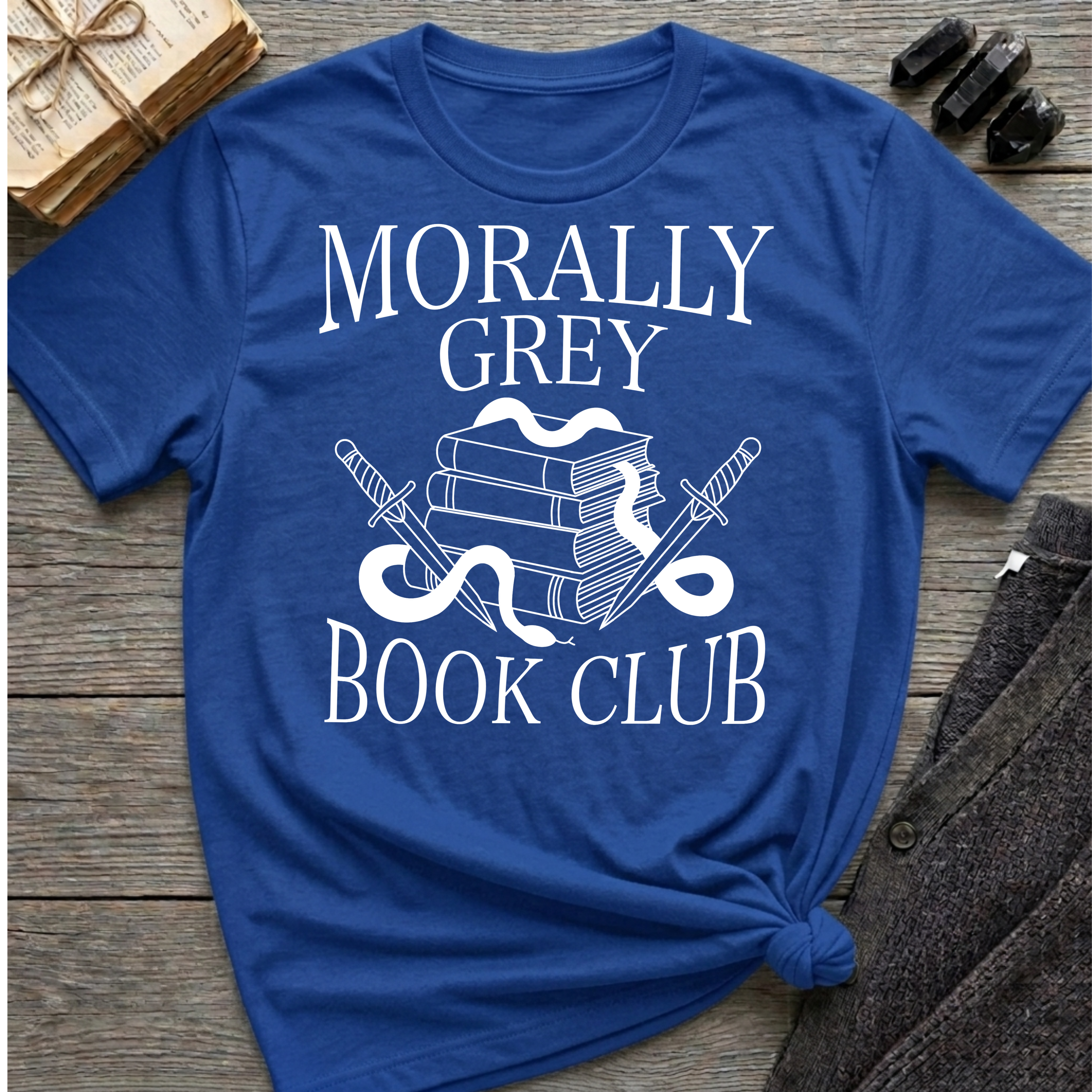Morally grey book club - Typography T-Shirt