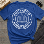 Secret society of midnight readers - Typography T-Shirt