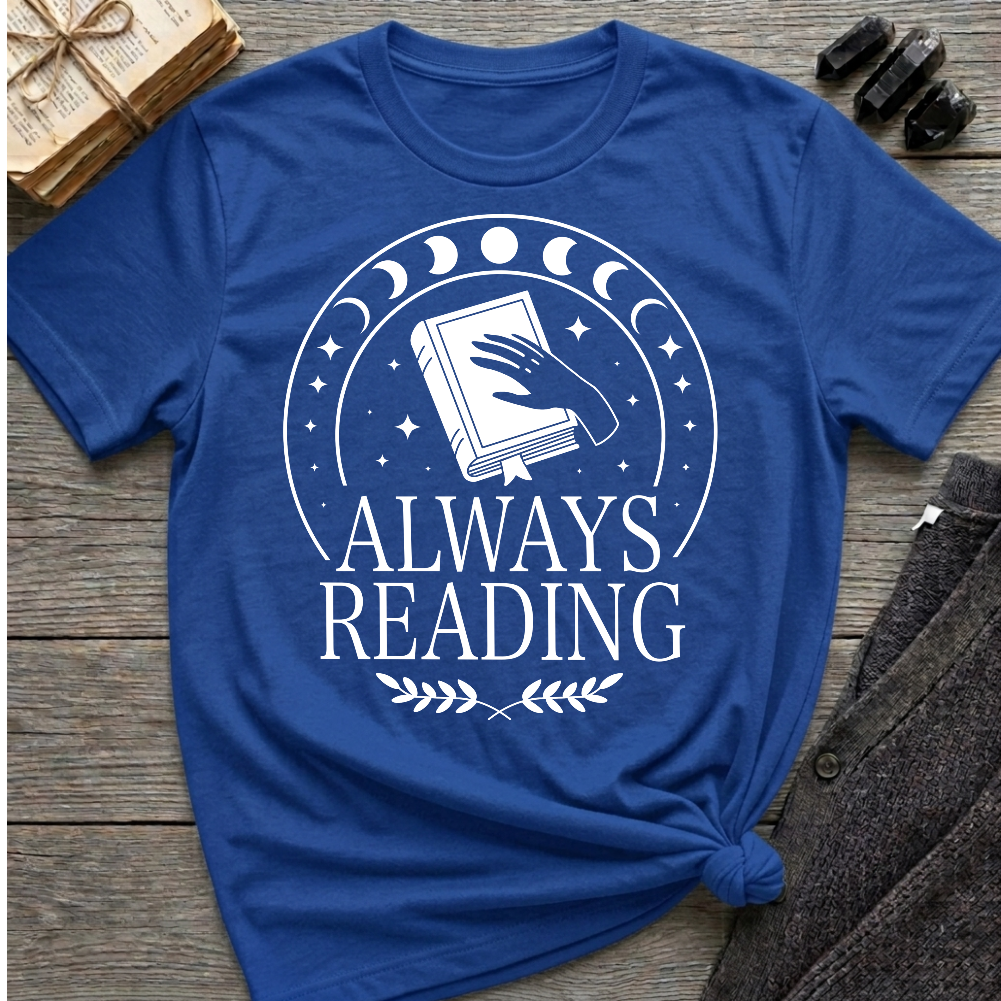 Always Reading - Typography T-Shirt