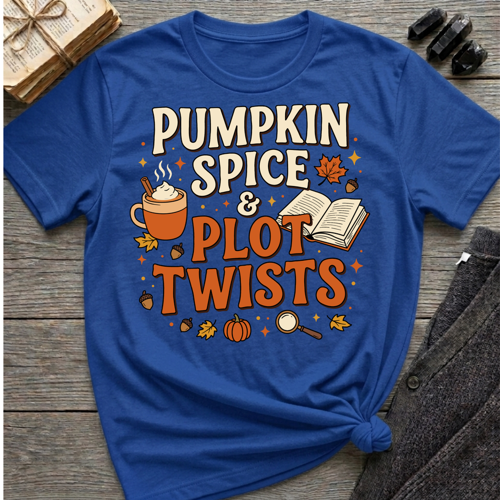 Pumpkin Spice & Plot Twists - Graphic T-Shirt