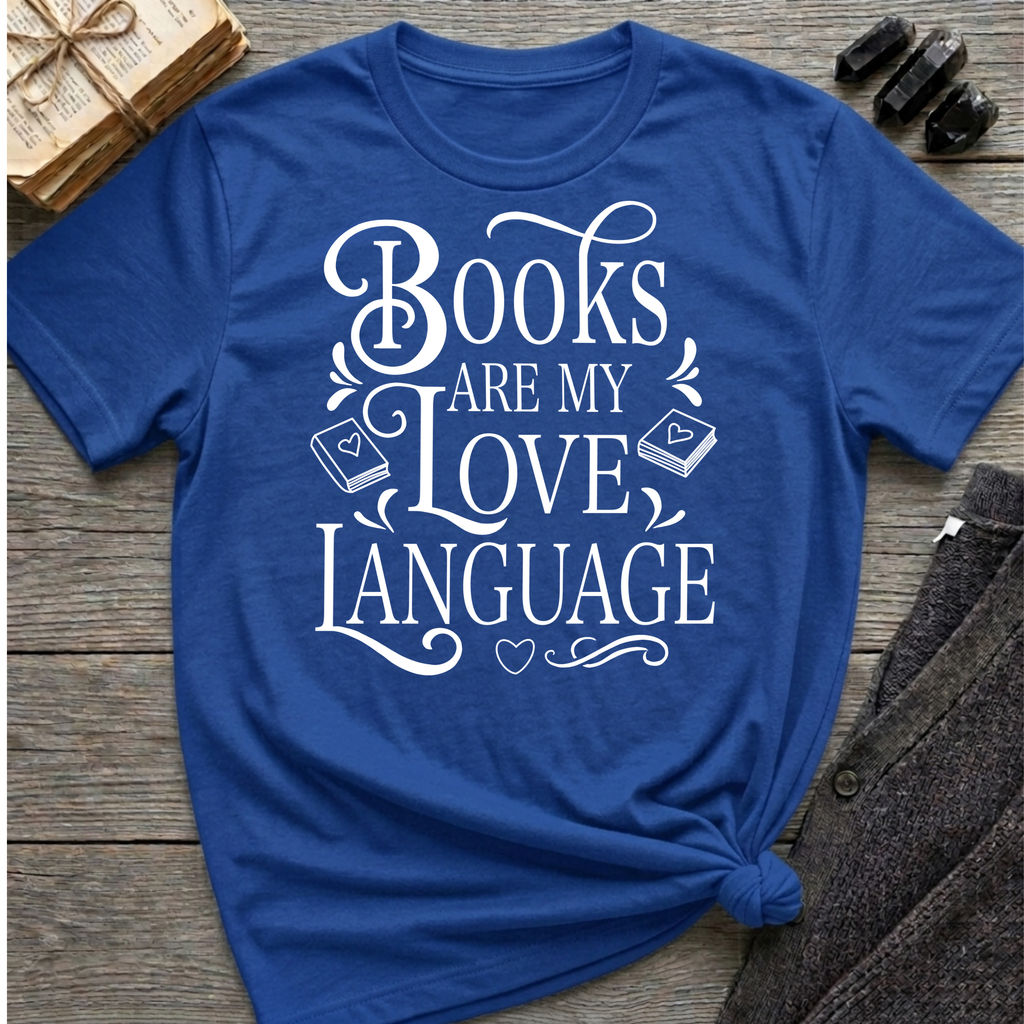 Books are my love language - Typography T-Shirt