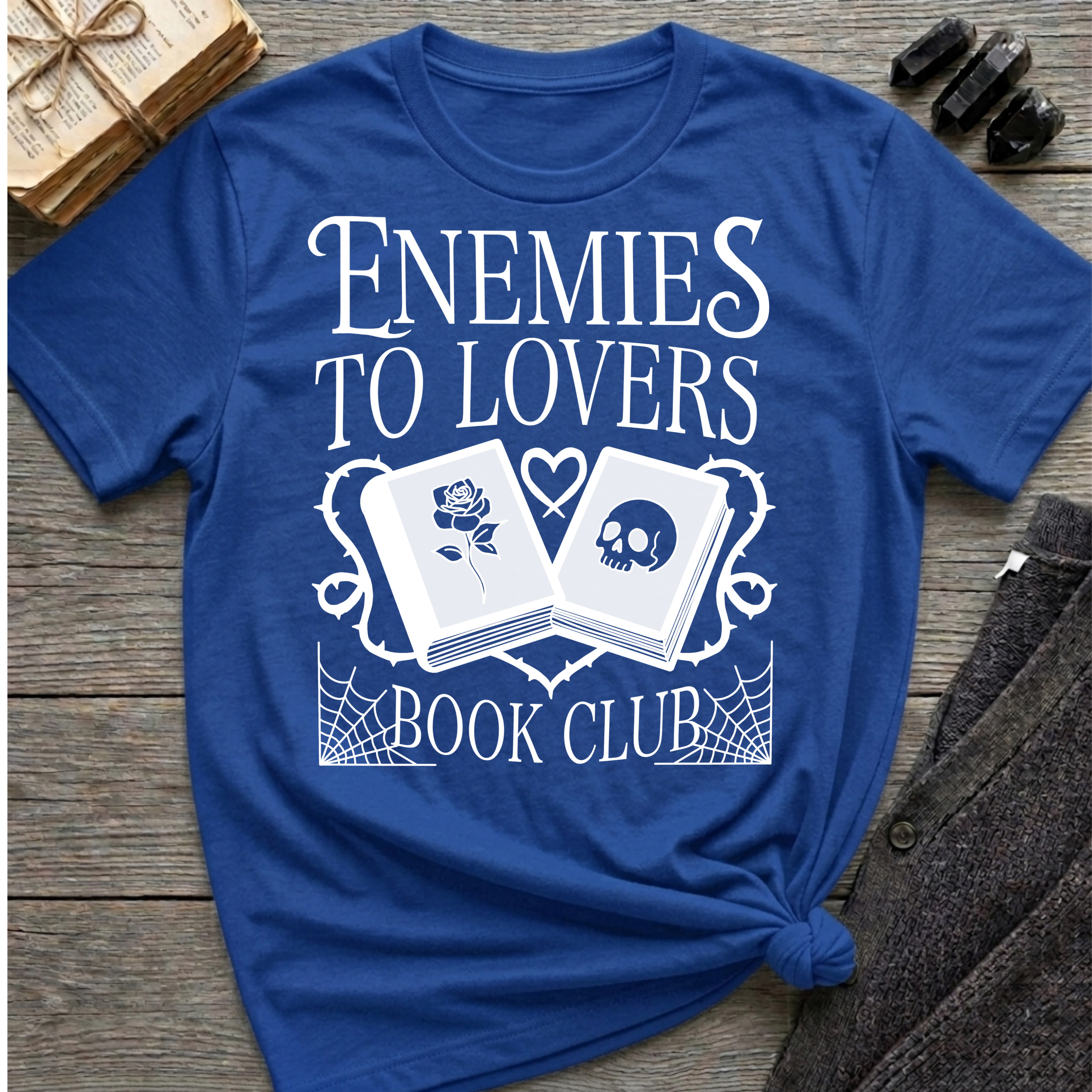 Enemies to lovers book club - Typography T-Shirt