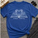 always reading - Heart Book T-Shirt