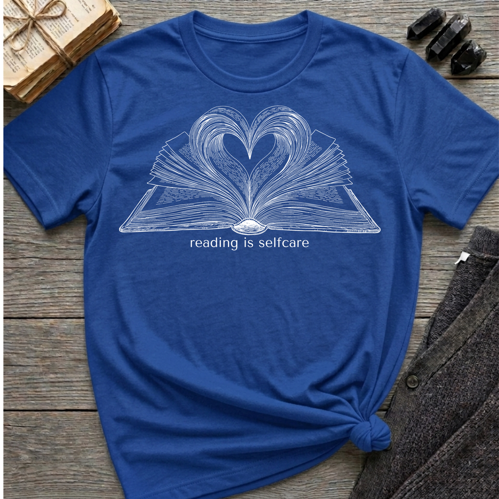 reading is my selfcare - Heart Book T-Shirt