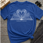 reading is my selfcare - Heart Book T-Shirt