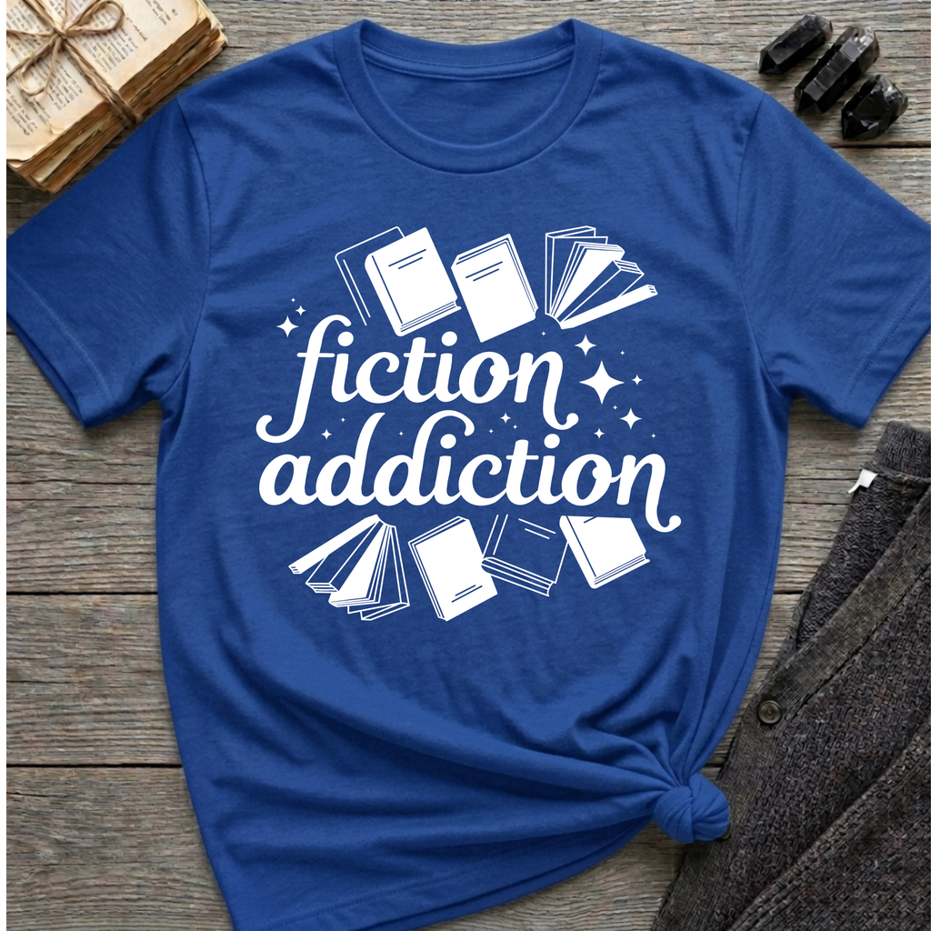 Fiction Addiction - Typography T-Shirt