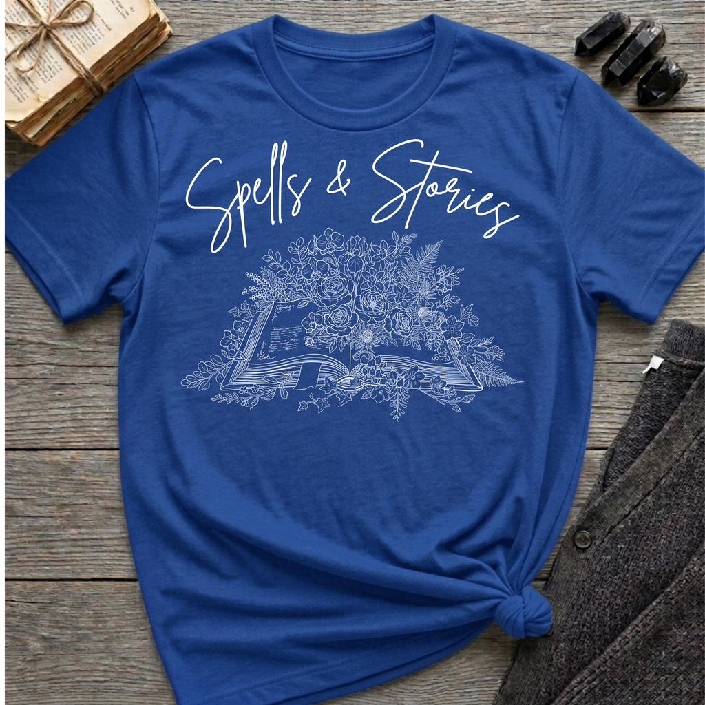 Spells & Stories - Flower Book T-Shirt