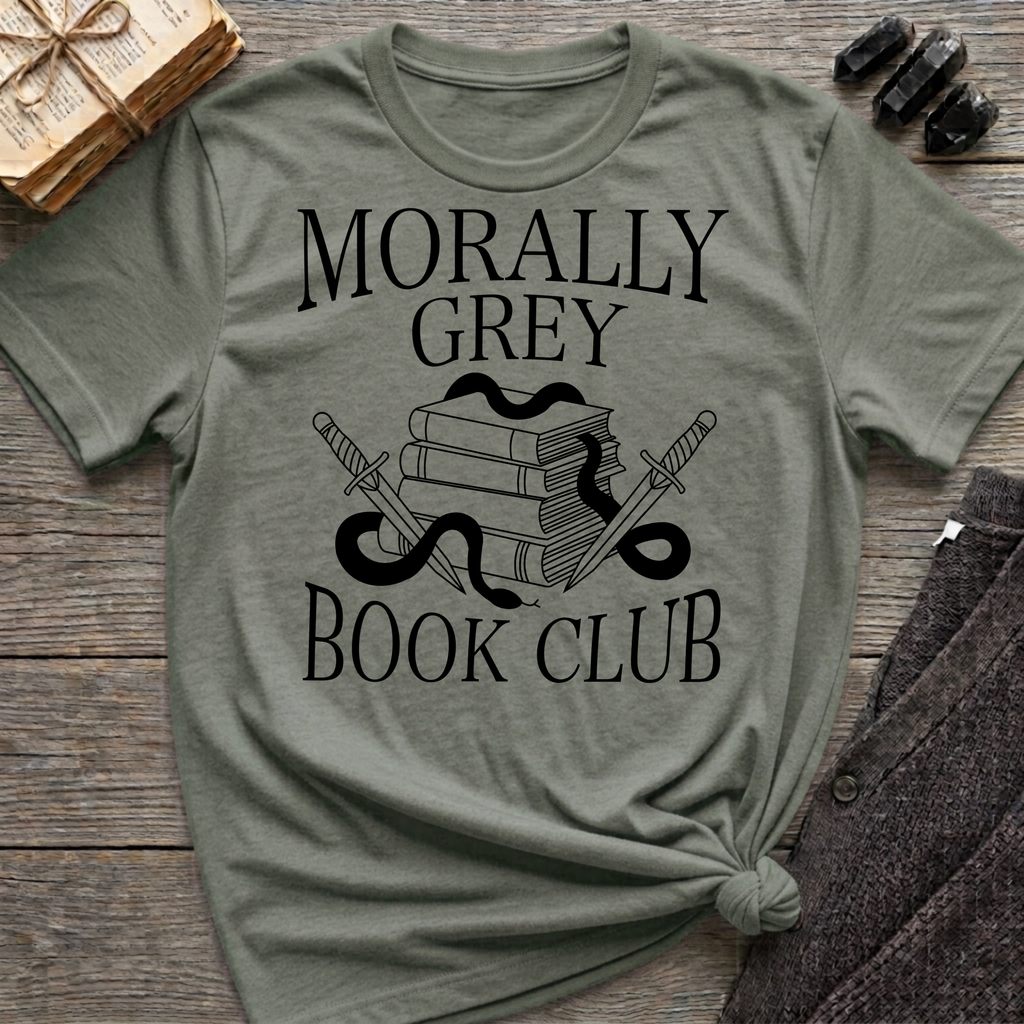Morally grey book club - Typography T-Shirt