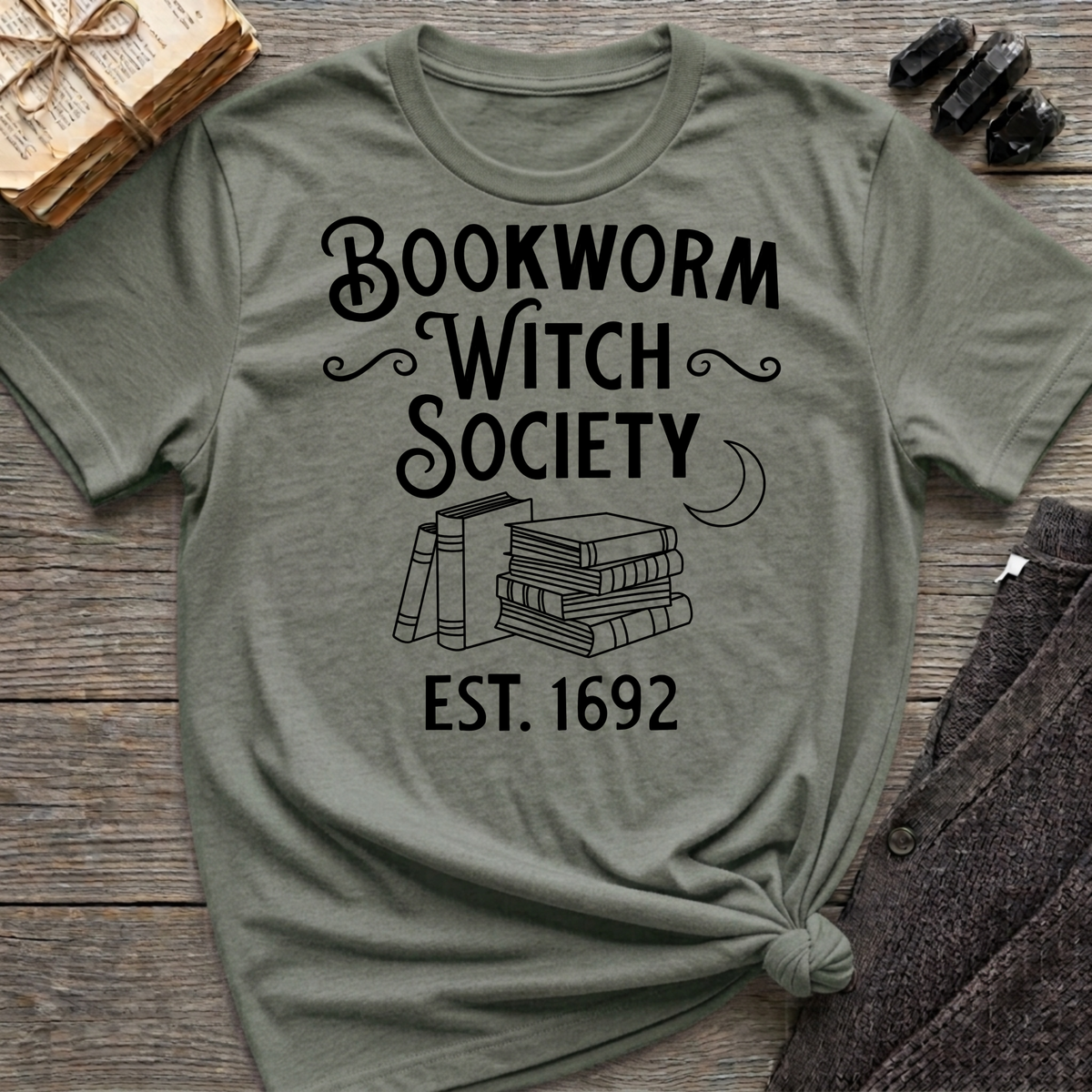 Bookworm Witch Society - Typography T-Shirt
