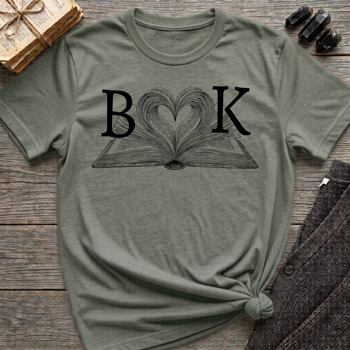 Book - Heart Book T-Shirt