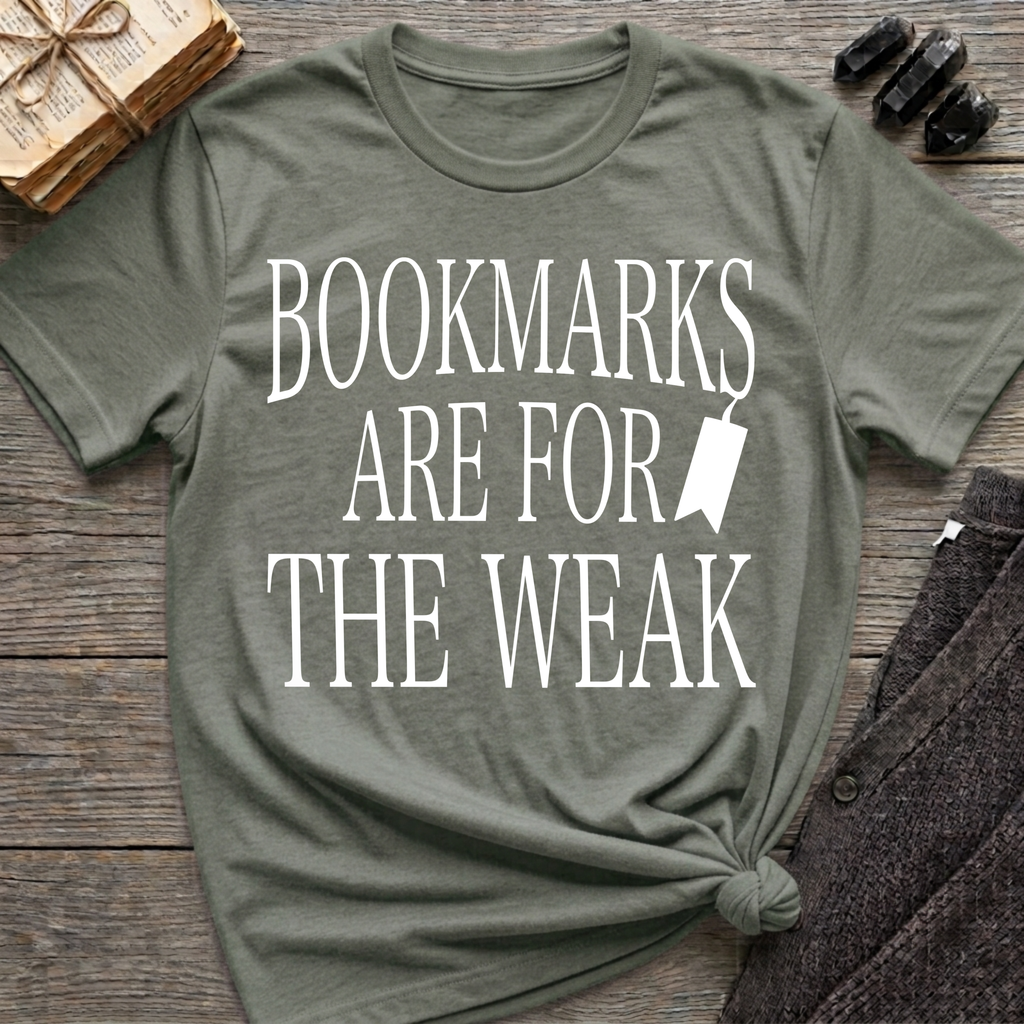 Bookmarks are for the weak - Typography T-Shirt