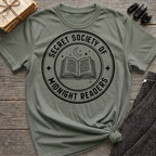Secret society of midnight readers - Typography T-Shirt