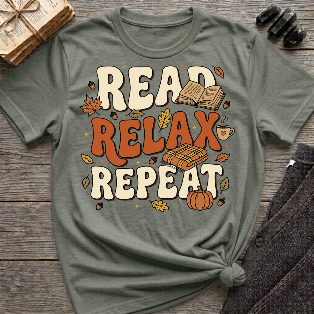 Read, Relax, Repeat - Graphic T-Shirt