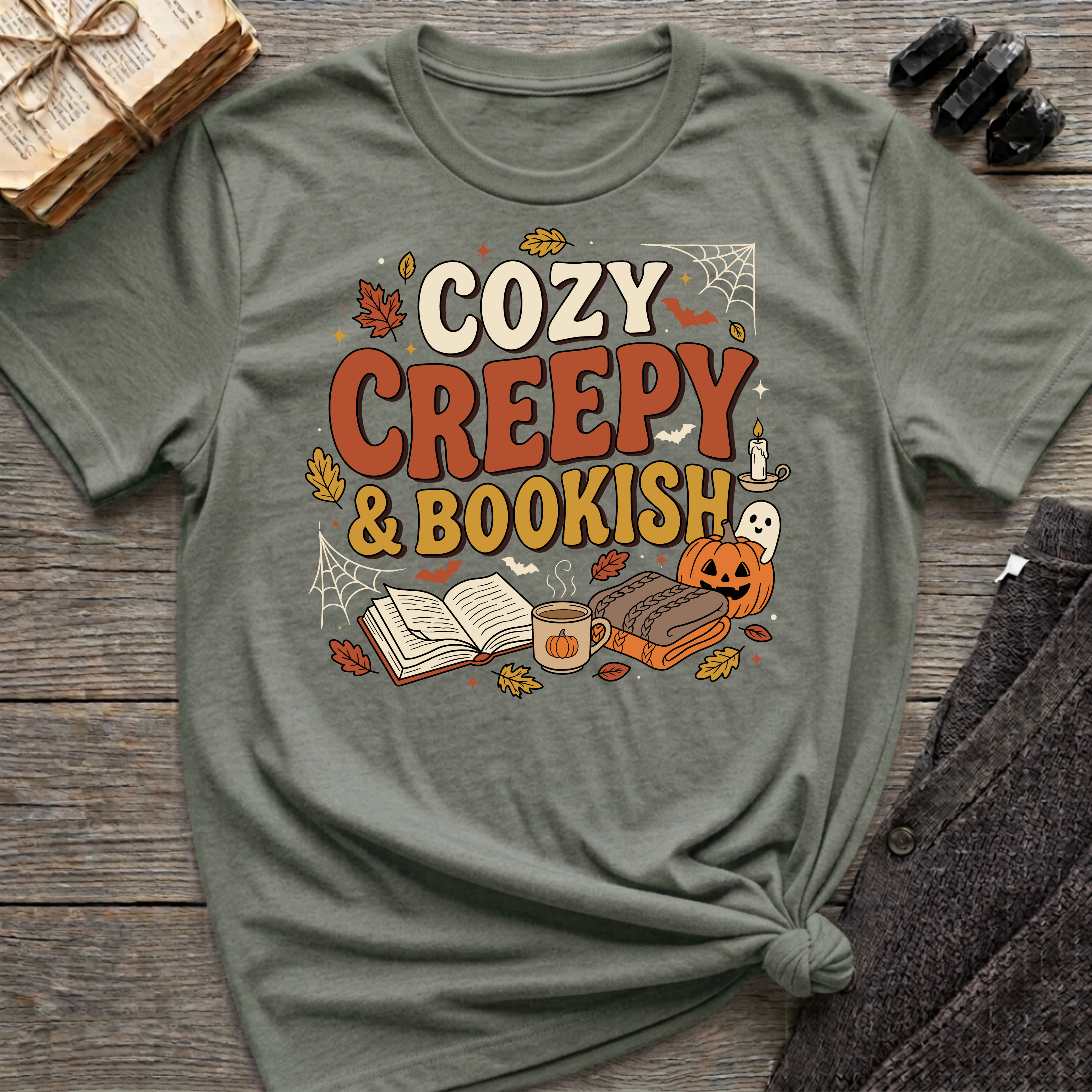 Cozy Creepy & Bookish - Graphic T-Shirt