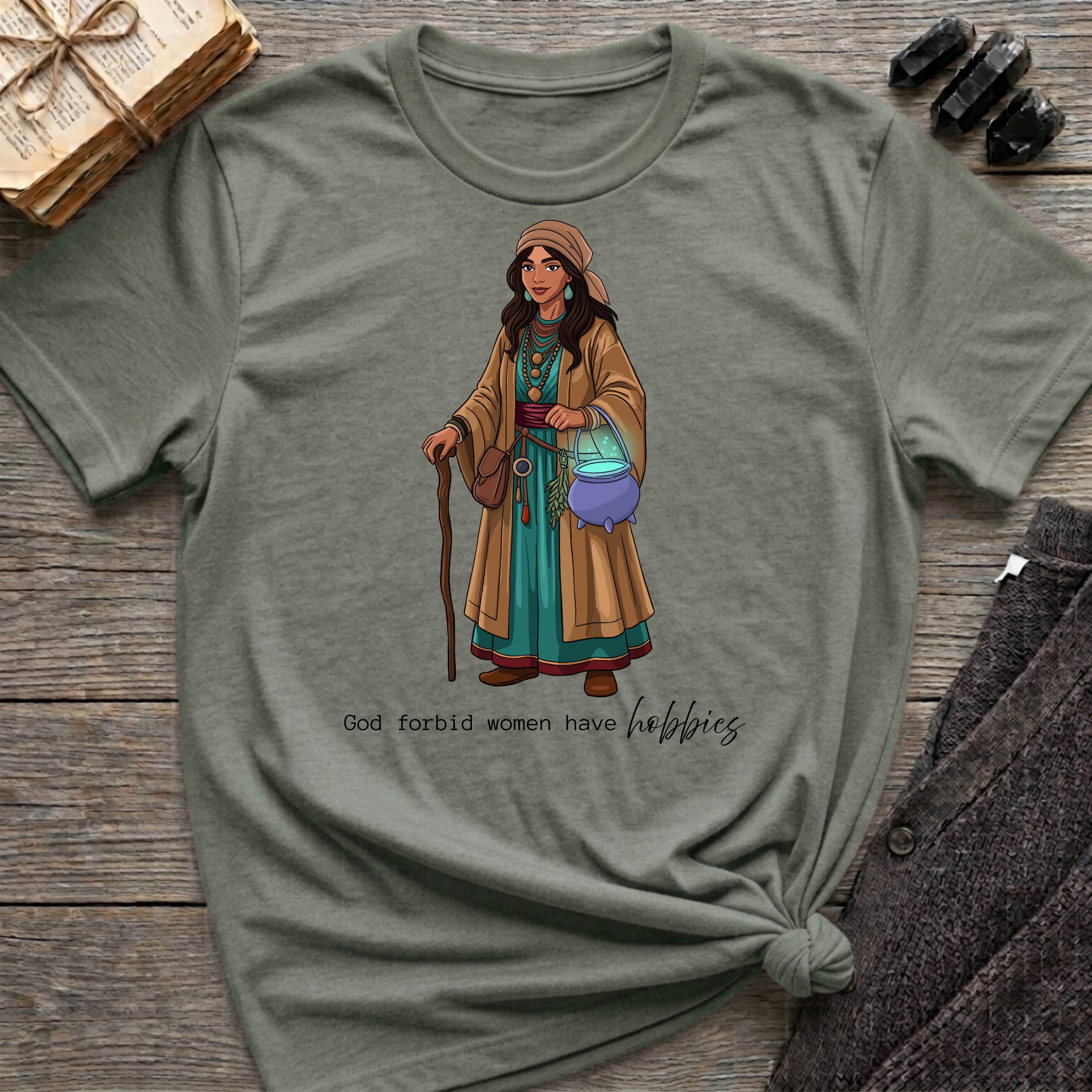 God forbid women have hobbies - Witch (Style 4) Graphic T-Shirt