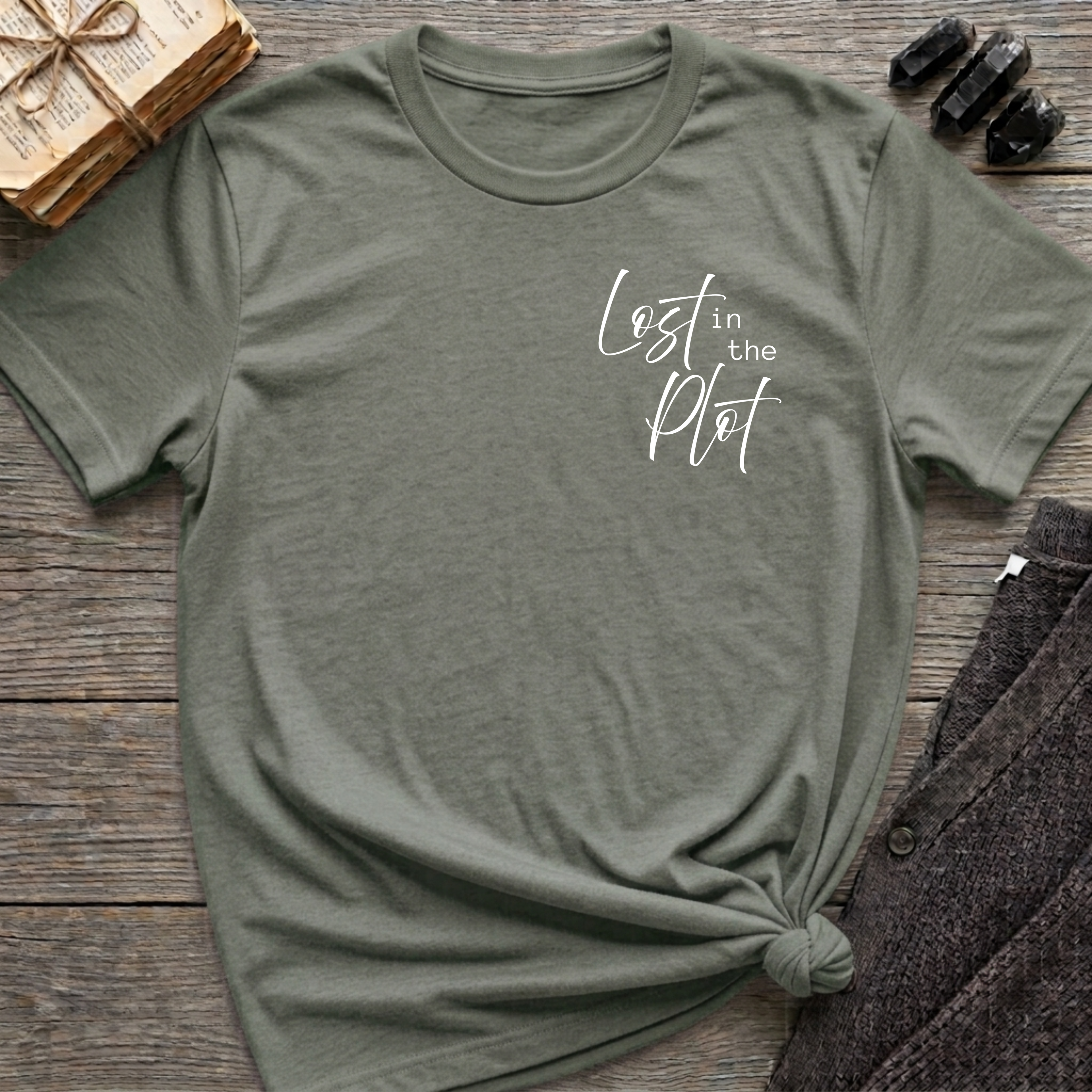 Lost in the Plot - Typography T-Shirt