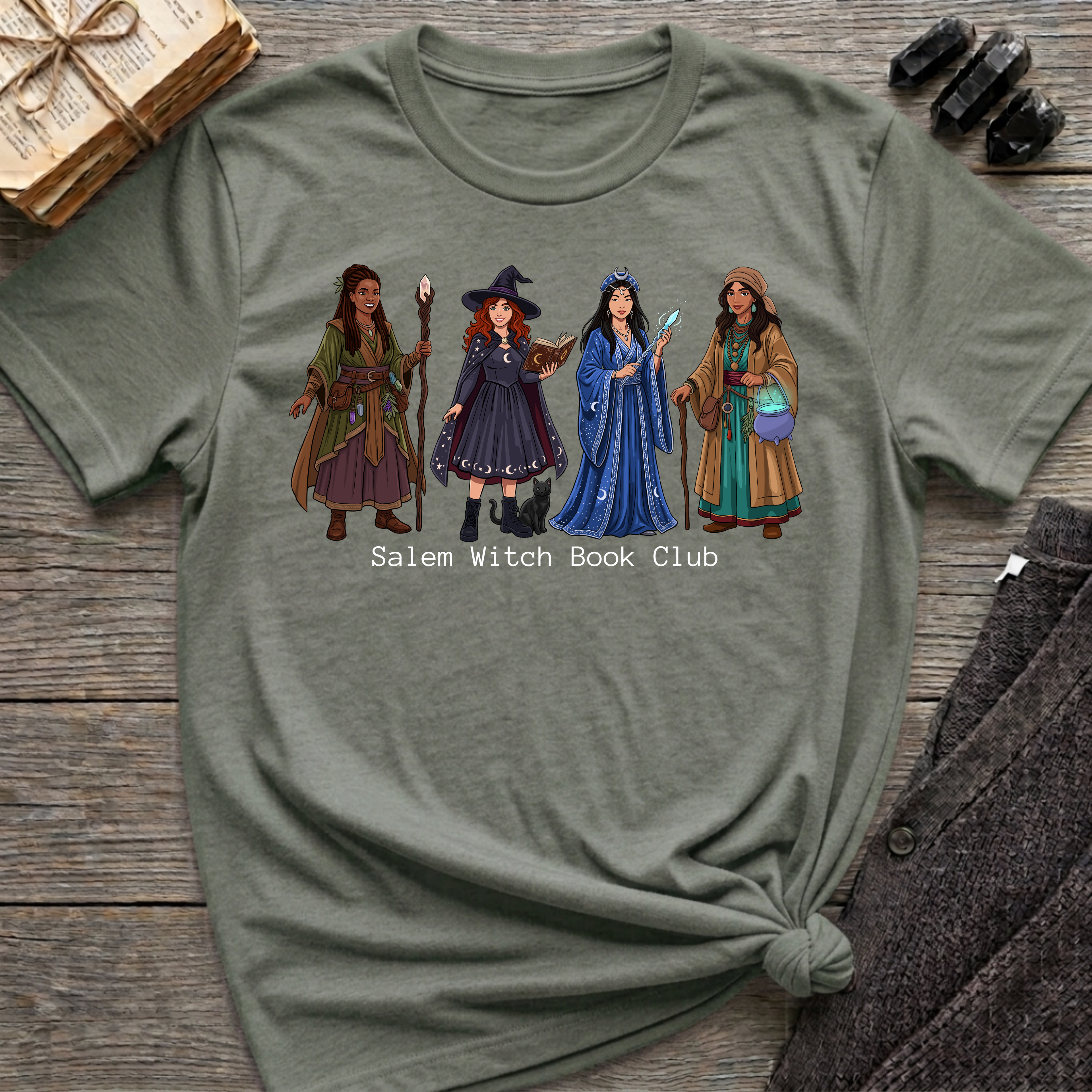 Salem Witch Book Club - Witches (1-4) Graphic T-Shirt