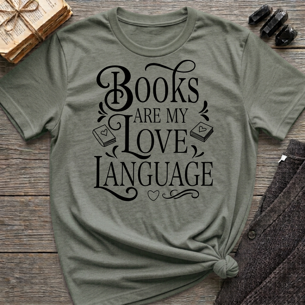 Books are my love language - Typography T-Shirt