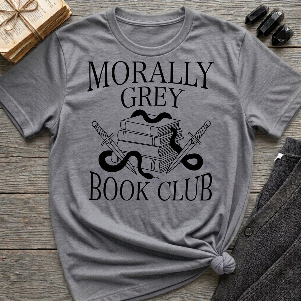 Morally grey book club - Typography T-Shirt