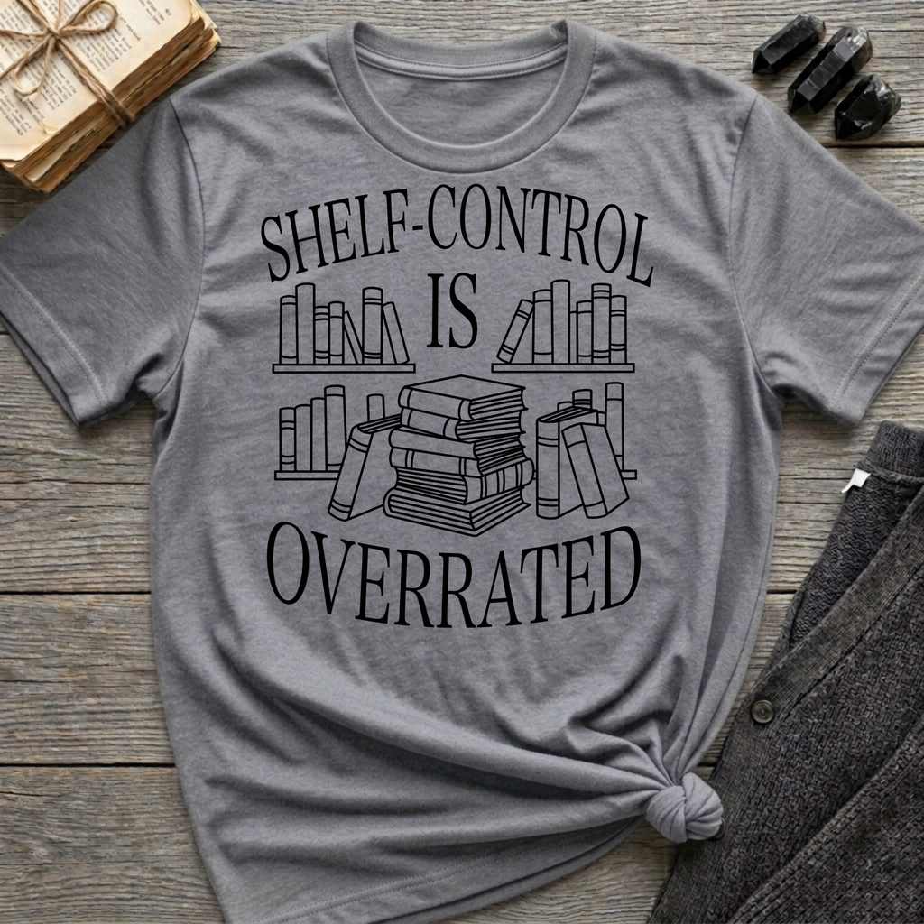 Shelf-Control is Overrated - Typography T-Shirt