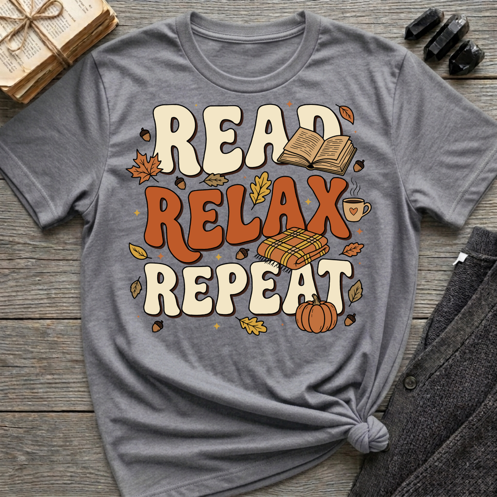 Read, Relax, Repeat - Graphic T-Shirt