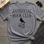 Antisocial book club - Crow on books T-Shirt