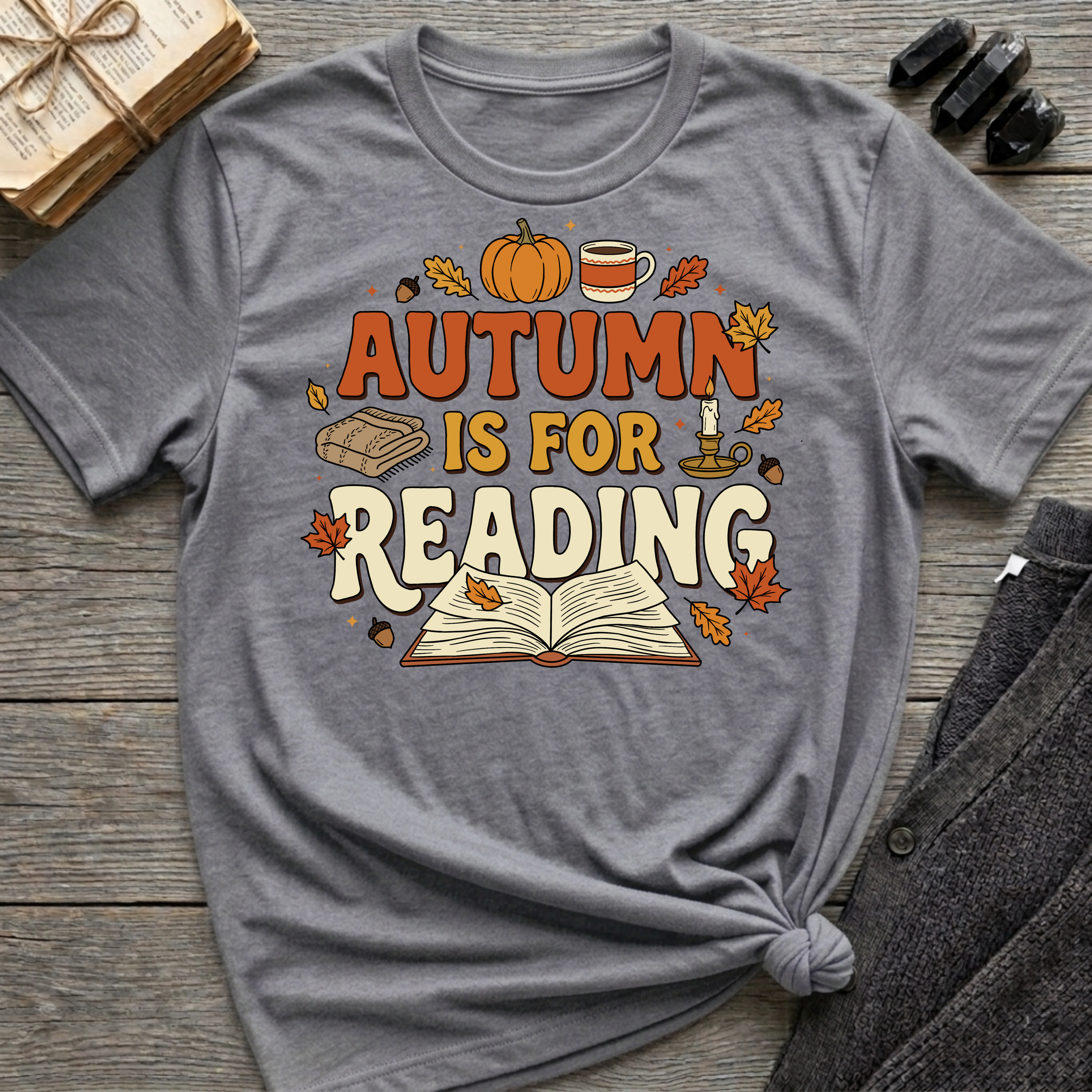 Autumn Is For Reading - Graphic T-Shirt