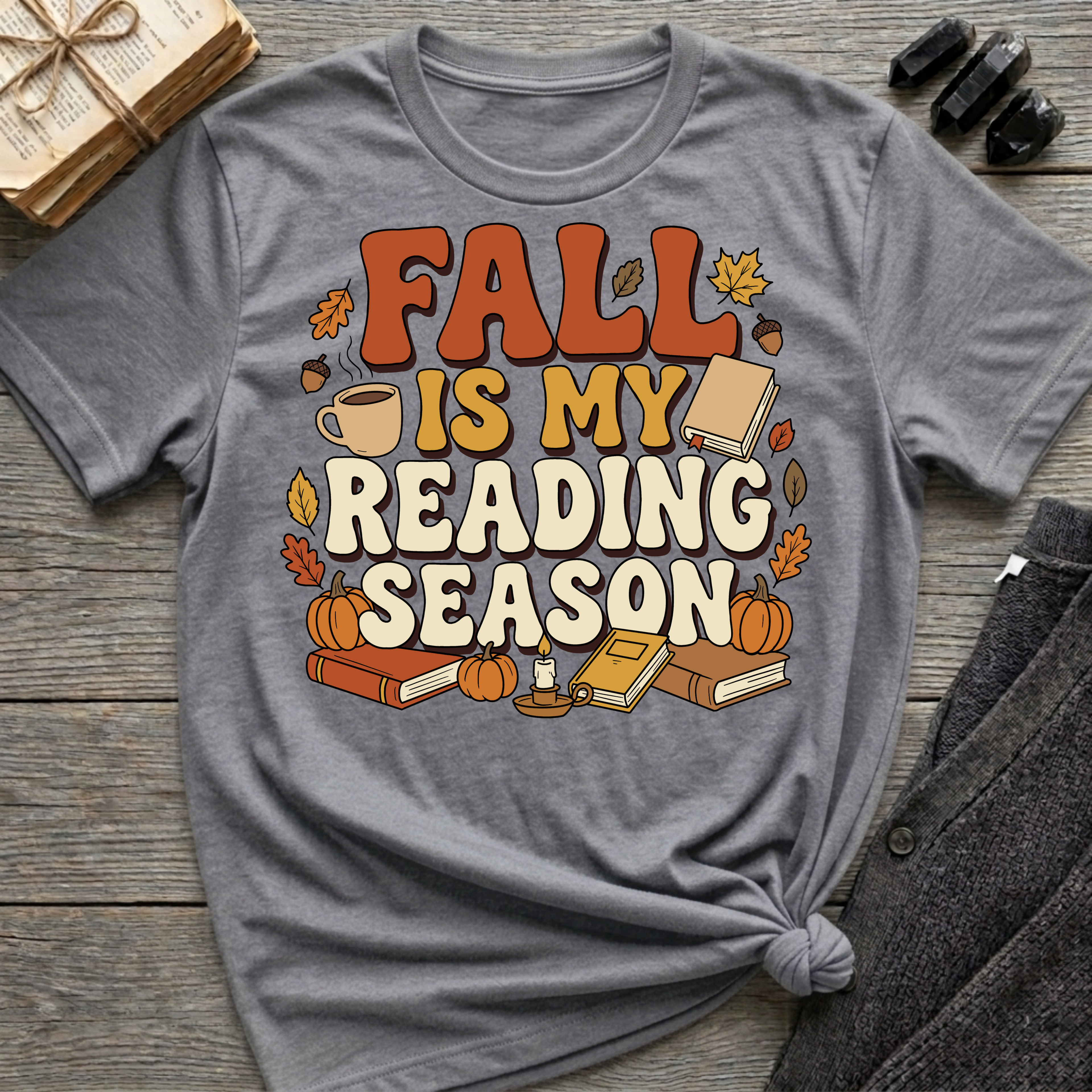 Fall Is My Reading Season - Graphic T-Shirt