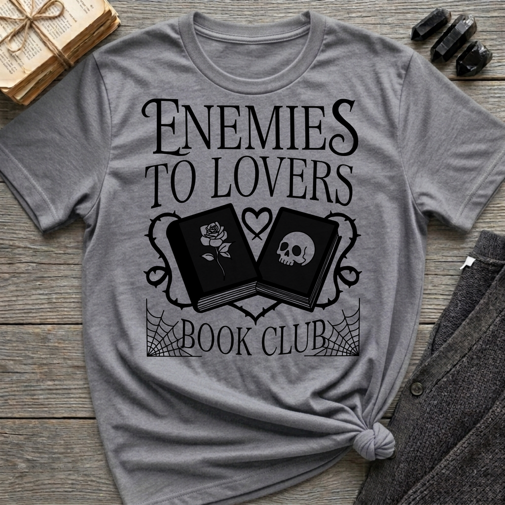 Enemies to lovers book club - Typography T-Shirt