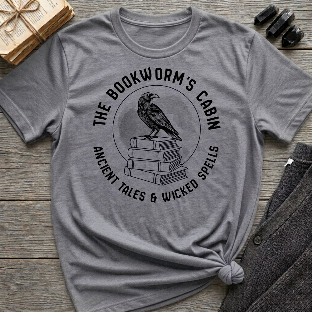 The bookworm's cabin - Typography T-Shirt