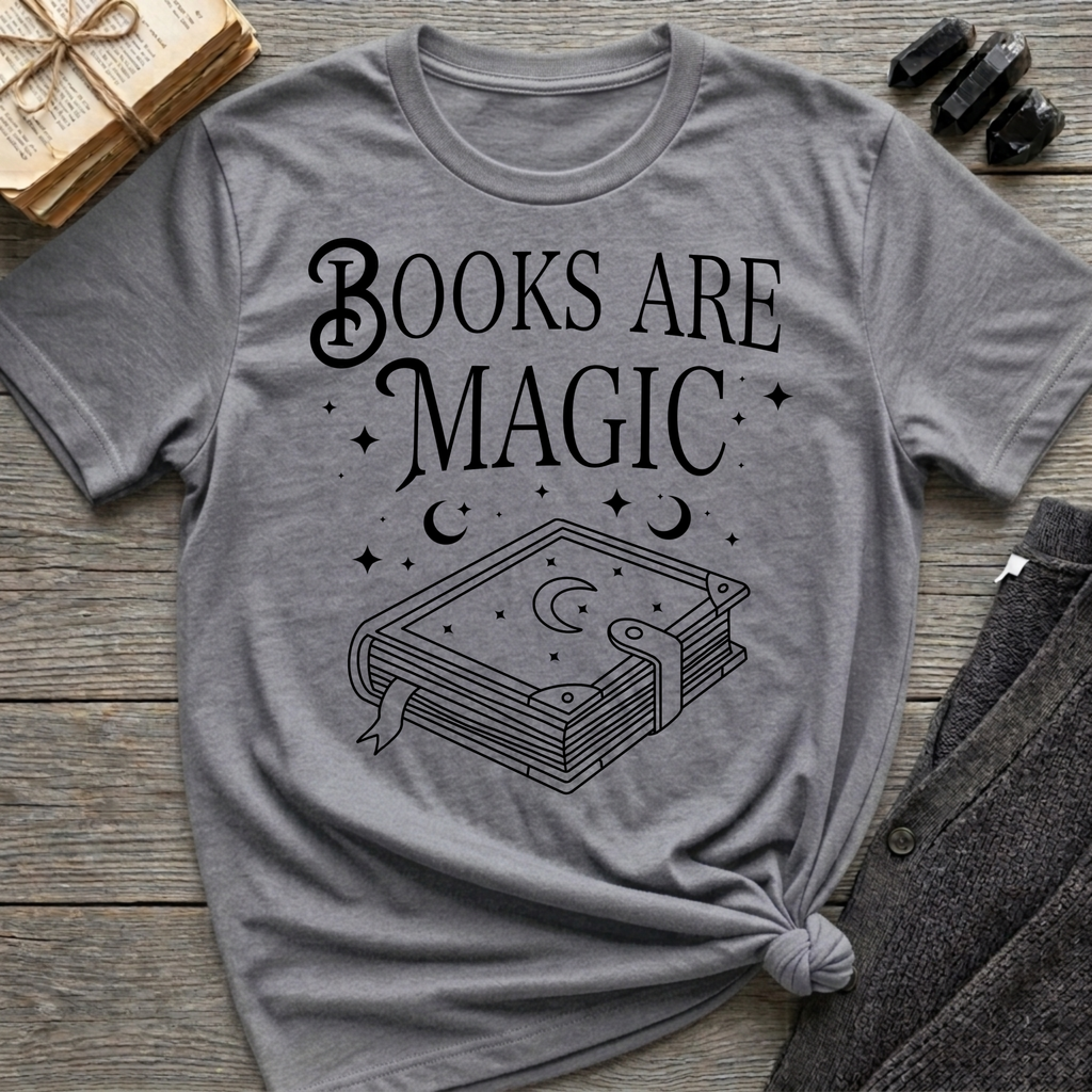 Books Are Magic - Typography T-Shirt