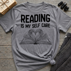 Reading is my self care - Heart Book T-Shirt
