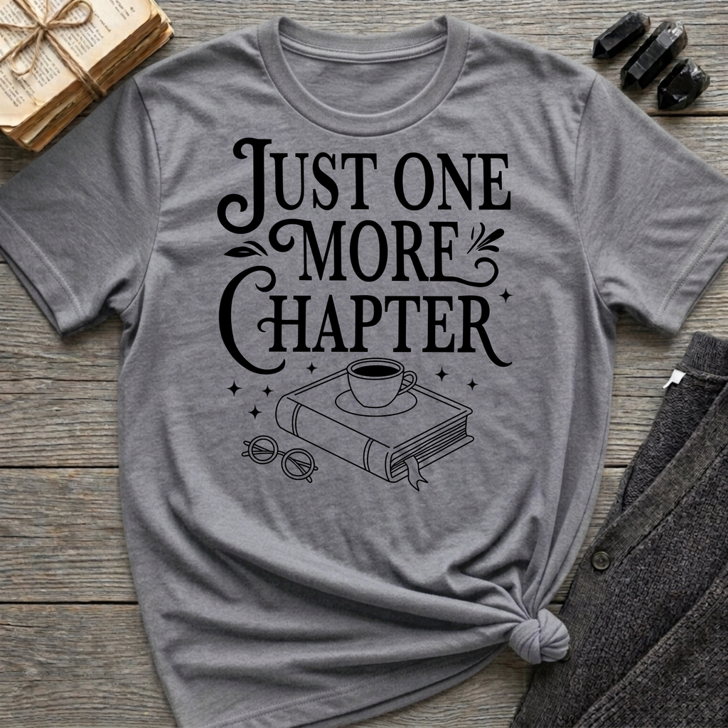 Just one more chapter - Typography T-Shirt
