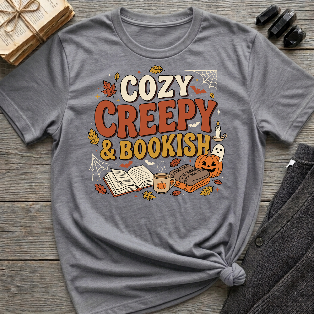 Cozy Creepy & Bookish - Graphic T-Shirt