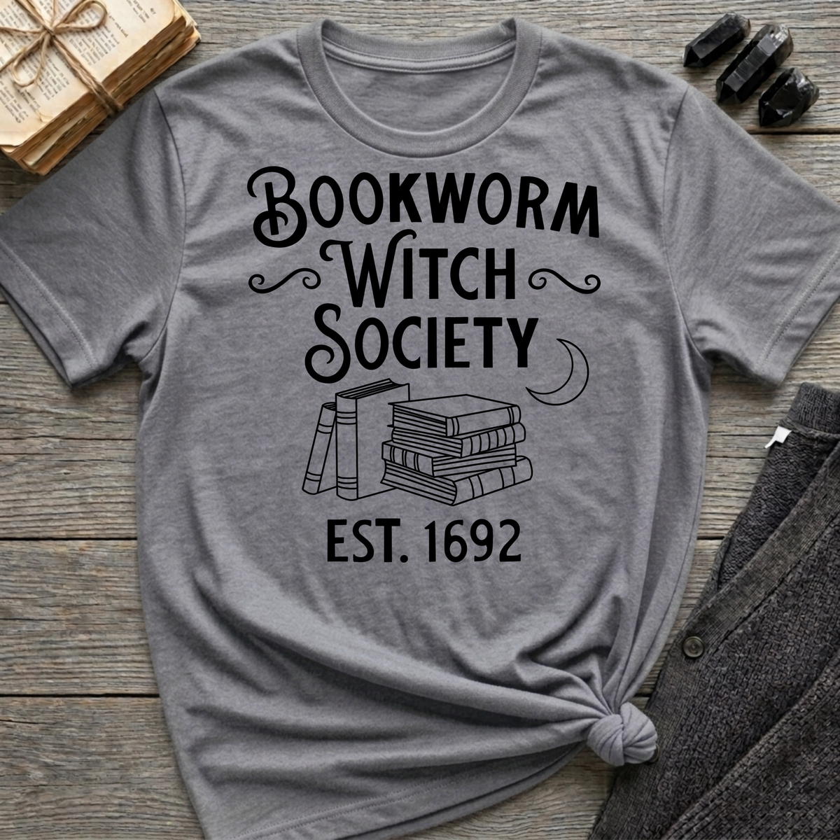 Bookworm Witch Society - Typography T-Shirt