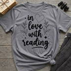 in love with reading - Typography T-Shirt
